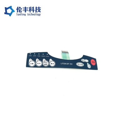 Un buen precio. Superposición de interruptor de membrana de material ABS con adhesivo 3M, grosor de 0,125 mm a 0,8 mm y diseño personalizado en línea