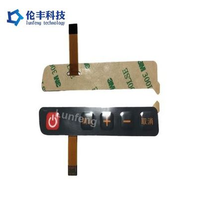 Un buen precio. Superposición de interruptores de membrana FPC de 105 * 25 mm La solución de conmutación perfecta para el rendimiento en línea