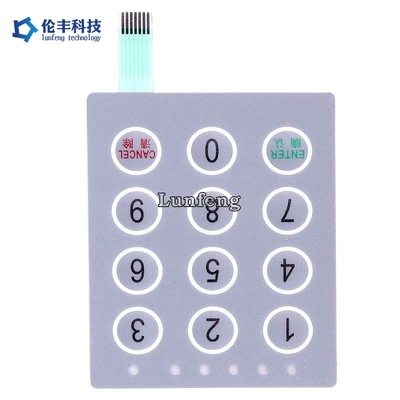 Interruptor de membrana del ANIMAL DOMÉSTICO de Pantone, teclado del interruptor de membrana del poliéster