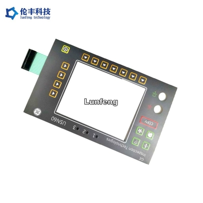 Un buen precio. Interruptor de membrana del contraluz LED, interruptor de membrana de la bóveda del metal con los agujeros en línea