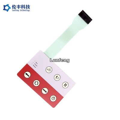 retroiluminación LED táctil de membrana 3M467 del metal impermeable del interruptor