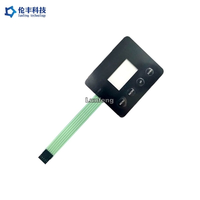 Un buen precio. El interruptor de membrana táctil superficial brillante cubrió la ventana transparente del LCD en línea