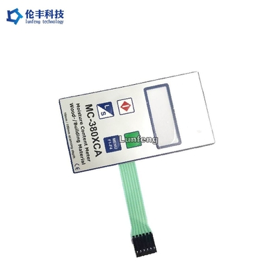 Interruptor de membrana LED personalizable con superficie de PET mate o brillante