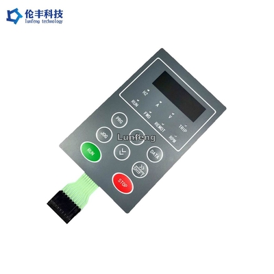 Telclado numérico táctil del interruptor de membrana del LED, interruptor táctil del LCD de la ventana de la bóveda negra del metal