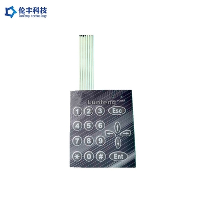 Teclado de membrana plano autoadhesivo, ODM del OEM del teclado del interruptor de membrana