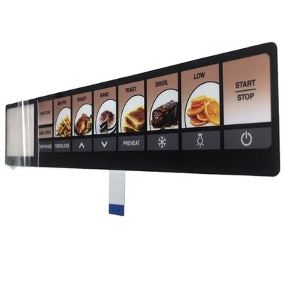 Un buen precio. Interruptor de membrana plano de grado médico con código de color Pantone personalizado y adhesivo 3M467 para aplicaciones industriales y médicas en línea