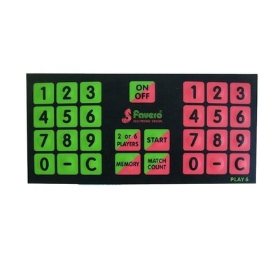 Impresión de pantalla de seda de color PET con interruptor de membrana de color LED blanco / rojo / verde / azul para sus necesidades comerciales