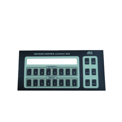 Teclado de membrana LED personalizado con tipo de llave de PVC y color verde LED