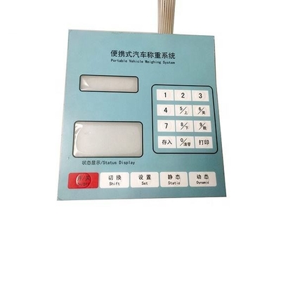 teclado de membrana LED blanco de grado industrial con nivel de protección IP65 y 1 millón de veces de vida útil