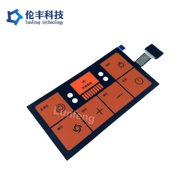 Interruptor de membrana plana -20C-80C Material PET/PC/PVC para aplicaciones industriales y versátiles