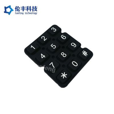 Teclado de goma de silicona de superficie mate resistente al agua con impresión personalizable para dispositivos industriales y médicos