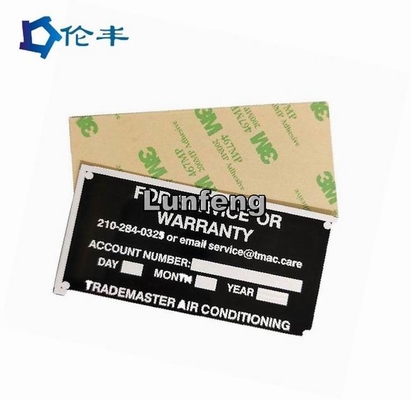 Un buen precio. placa de identificación de acero inoxidable auta-adhesivo 3M467 en línea