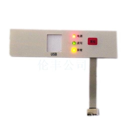Telclado numérico de la membrana del agujero LED