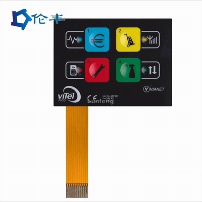 Un buen precio. Botón grabado en relieve el panel LED del interruptor de membrana del ANIMAL DOMÉSTICO F150 FPC en línea