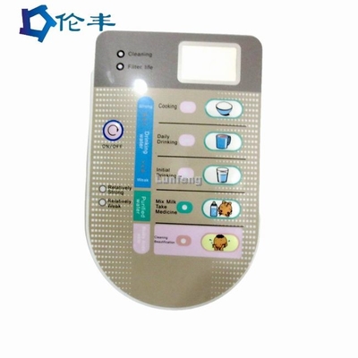 Un buen precio. Interruptor de botón gráfico de la membrana de la ventana de Front Panel Overlay LED LCD en línea