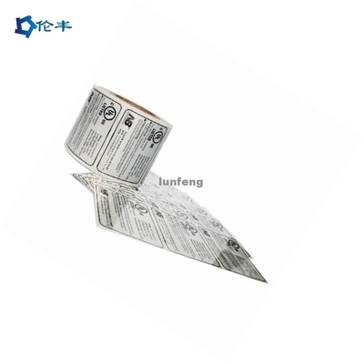 Un buen precio. Etiqueta de Art Paper Foil Silver Sticker que imprime el pegamento posterior BOPP en línea