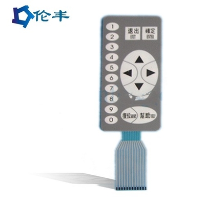Cojín del interruptor de membrana del PVC del sistema de control de Flex Tail Tactile Switch Keypad PMMA PE